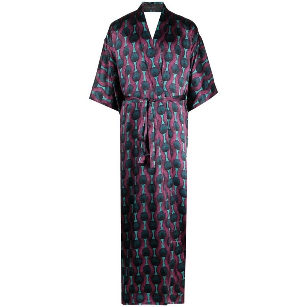 Ozwald Boateng Men's Printed Silk Kimono Dress
